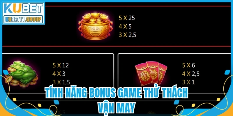 Tính năng Bonus Game thử thách vận may